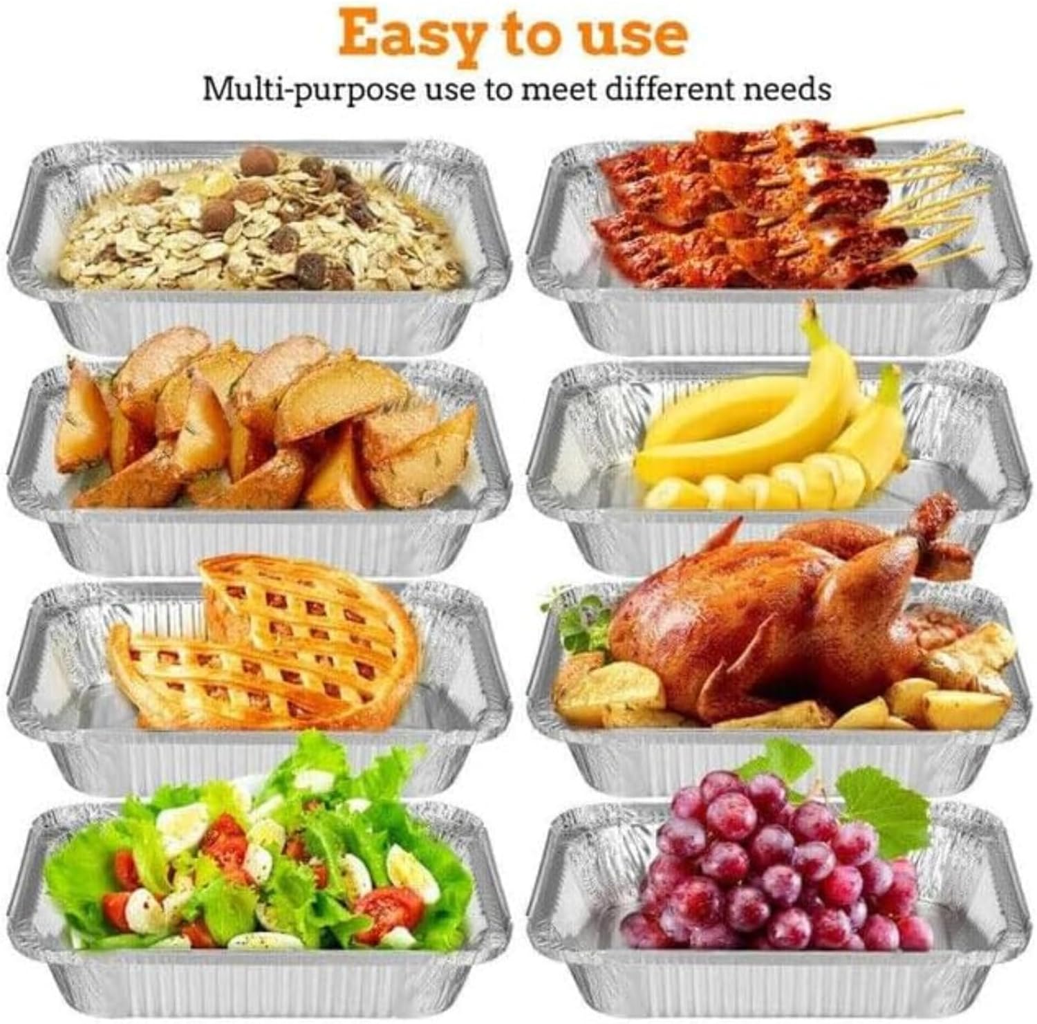 Baryah Silver Aluminum Foil Trays with Plastic Lids - Pack of 30, 500 ML | Disposable, Oven & Freezer Safe, Heavy Duty, Microwave Safe | Perfect for Baking, Freezing, Meal Prep, Takeout & Catering