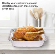 Baryah Foil Trays with Paper Lids, Pack of 30 | 500ML Storage Capacity | Disposable Aluminum Food Containers for Baking, Freezing, and Catering | Heavy Duty, Oven Safe, and Recyclable