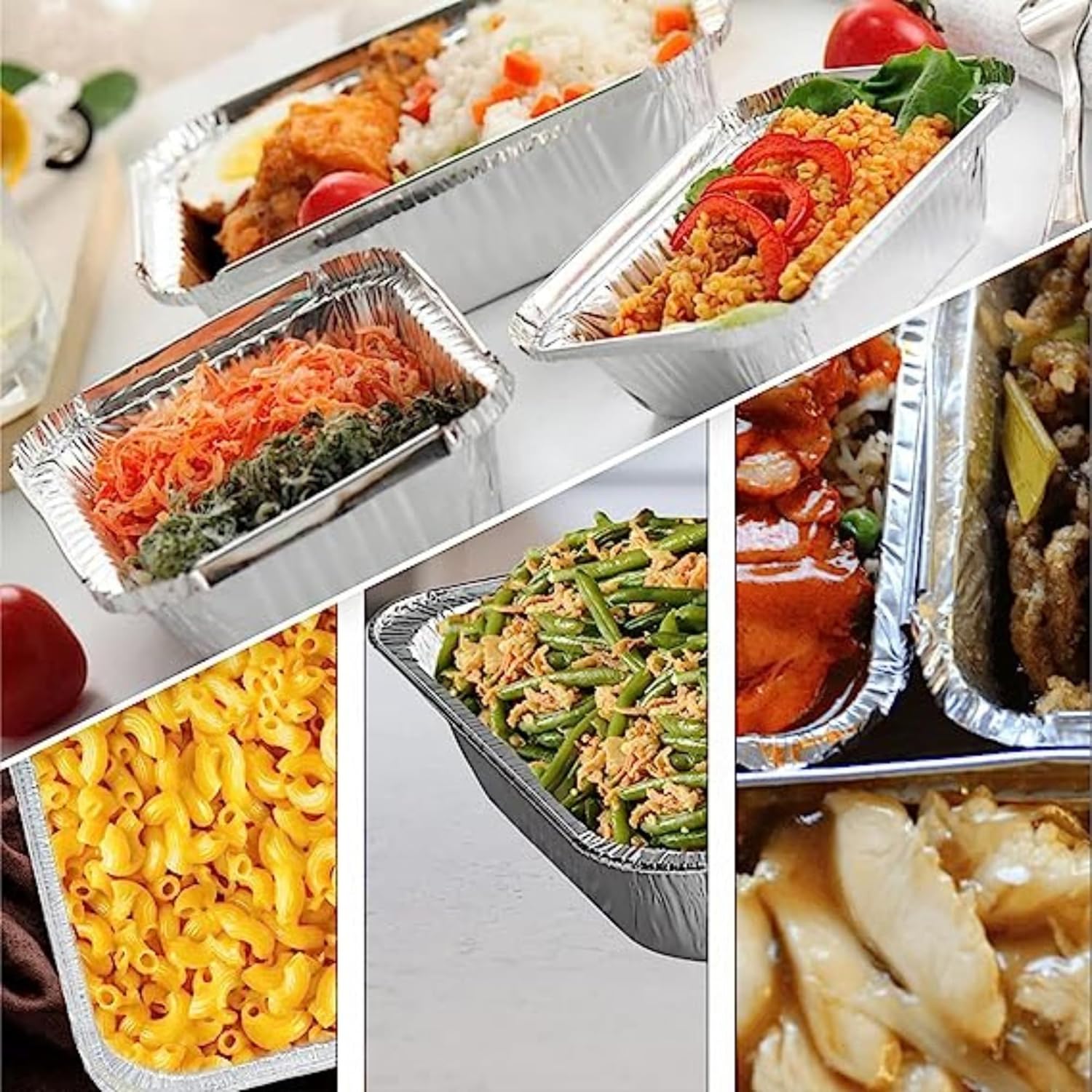 Baryah Foil Trays with Paper Lids, Pack of 30 | 500ML Storage Capacity | Disposable Aluminum Food Containers for Baking, Freezing, and Catering | Heavy Duty, Oven Safe, and Recyclable